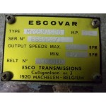 Variabel toerental 10 RPM tot 79 RPM 0,37 KW Escovar, Used.